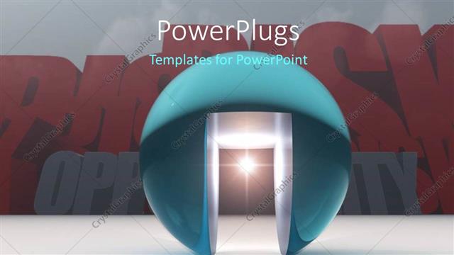  Presentation with risk - Glow in open door to risk and opportunity in background