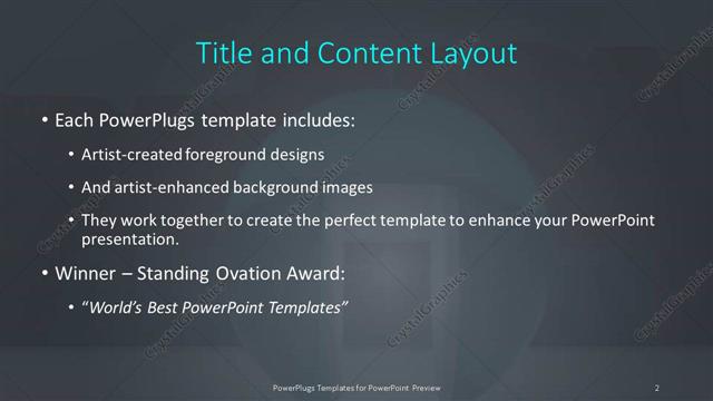 Title and Content presentation slide layout
