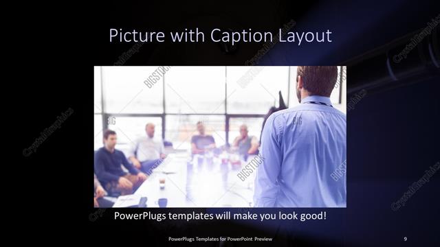 Picture with Caption presentation slide layout