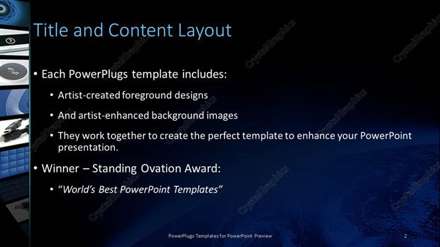 Title and Content presentation slide layout