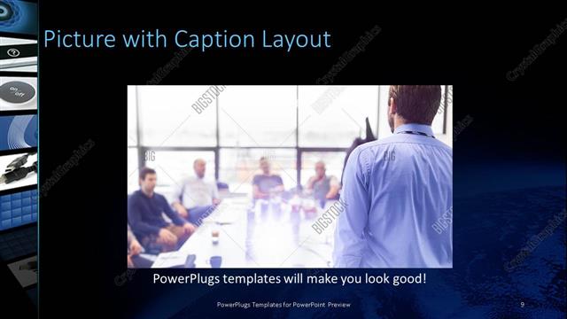 Picture with Caption presentation slide layout