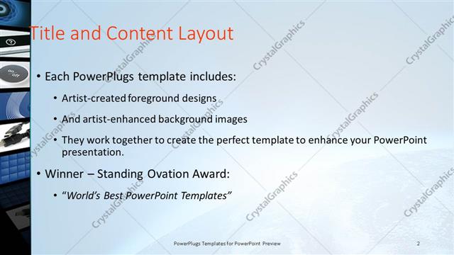 Title and Content presentation slide layout
