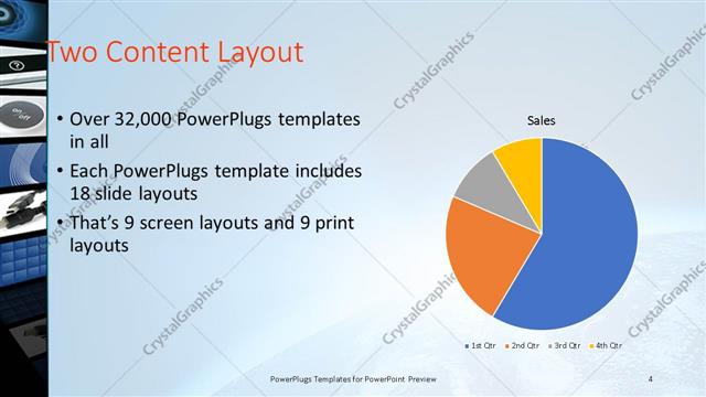 Two Content presentation slide layout