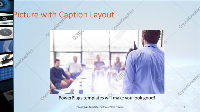 Picture with Caption presentation slide layout
