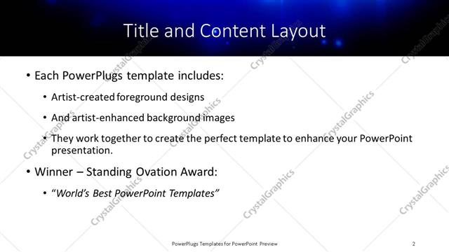 Title and Content presentation slide layout