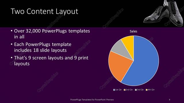 Two Content presentation slide layout
