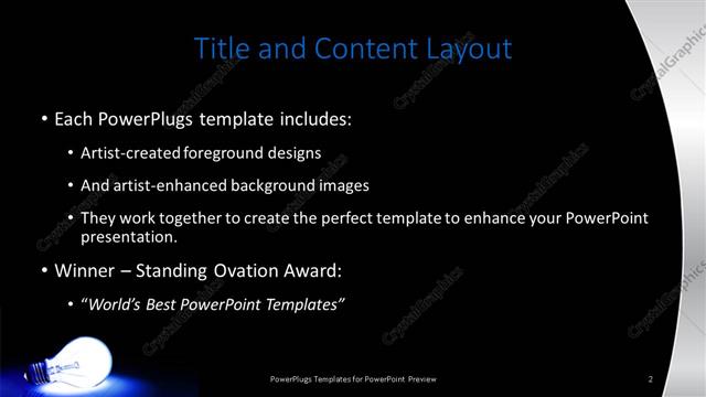 Title and Content presentation slide layout