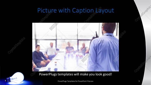 Picture with Caption presentation slide layout