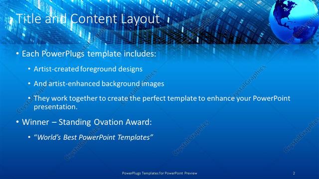 Title and Content presentation slide layout