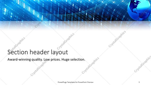 Section Header presentation slide layout