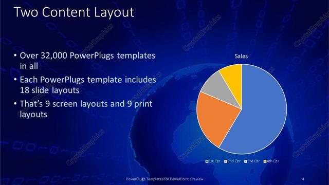 Two Content presentation slide layout