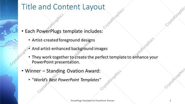 Title and Content presentation slide layout