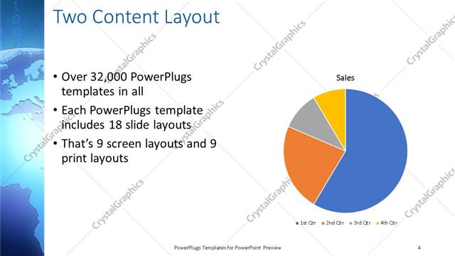 Two Content presentation slide layout