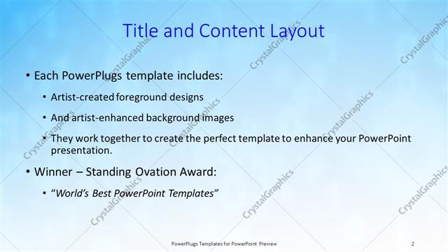 Title and Content presentation slide layout