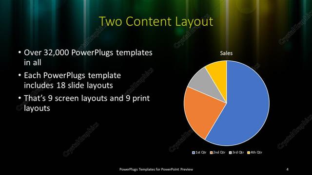 Two Content presentation slide layout