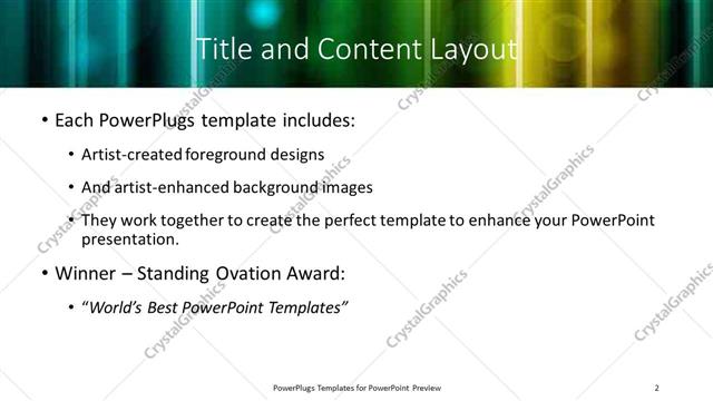 Title and Content presentation slide layout