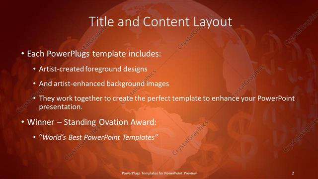Title and Content presentation slide layout