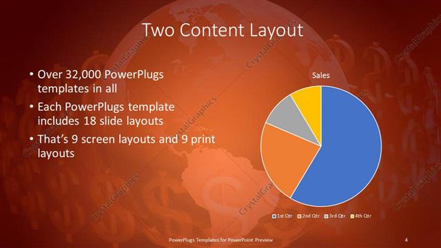 Two Content presentation slide layout