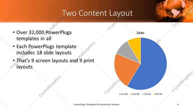 Two Content presentation slide layout