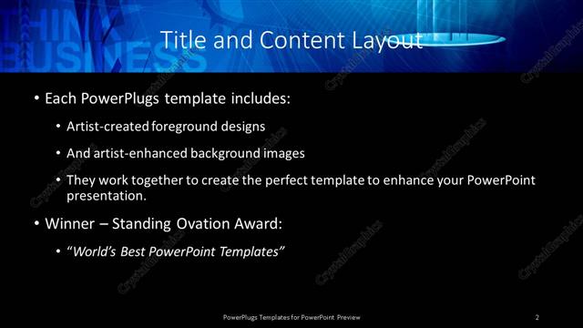 Title and Content presentation slide layout