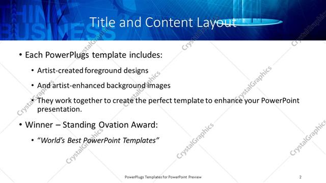 Title and Content presentation slide layout