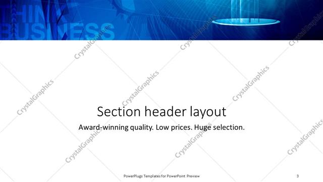 Section Header presentation slide layout
