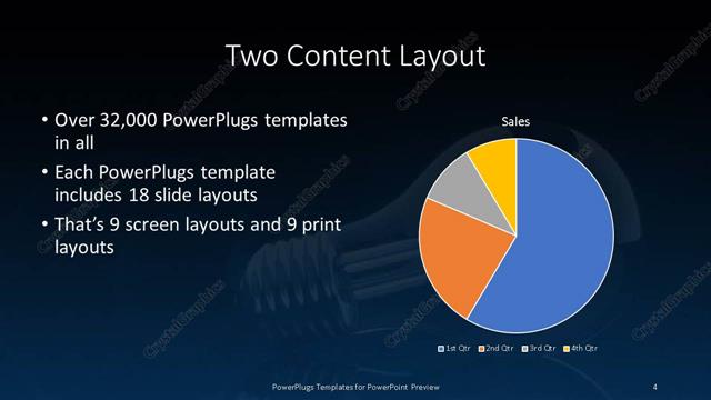 Two Content presentation slide layout