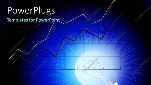  Presentation with innovation - A glowing bulb with bluish background and place for text