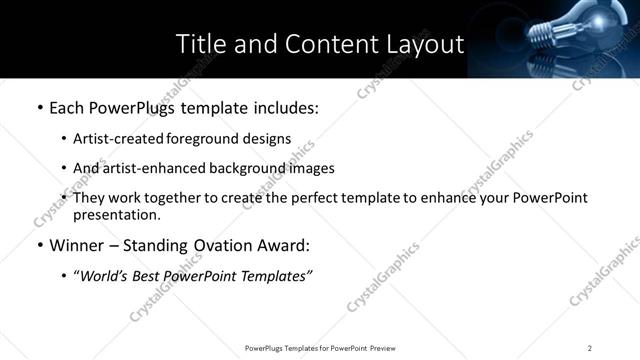 Title and Content presentation slide layout