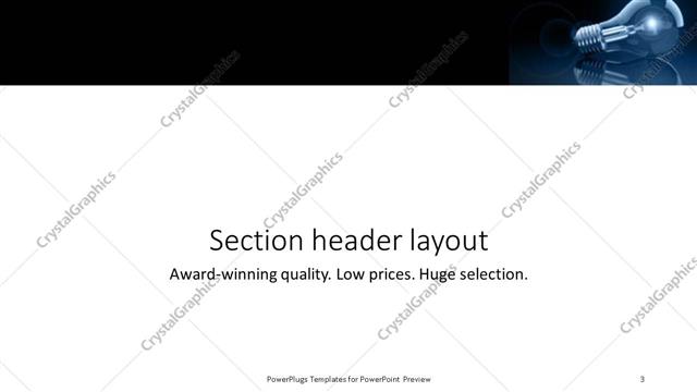 Section Header presentation slide layout