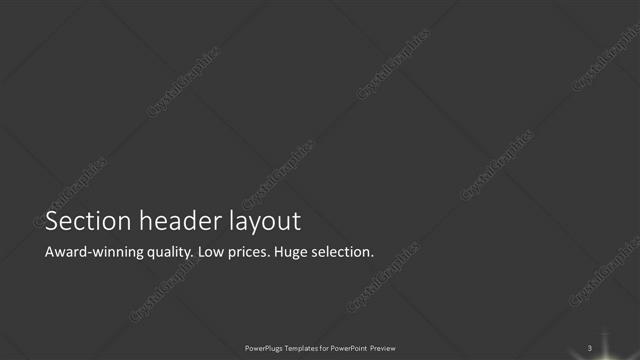 Section Header presentation slide layout