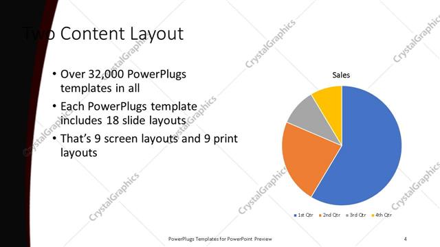 Two Content presentation slide layout