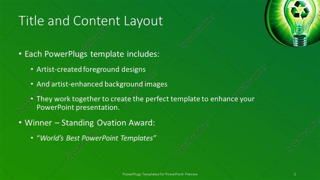 Title and Content presentation slide layout
