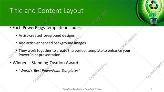 Title and Content presentation slide layout