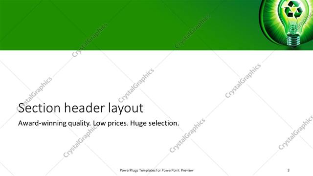 Section Header presentation slide layout