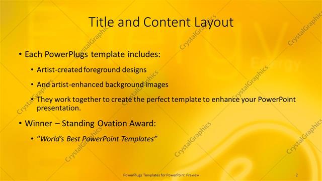 Title and Content presentation slide layout