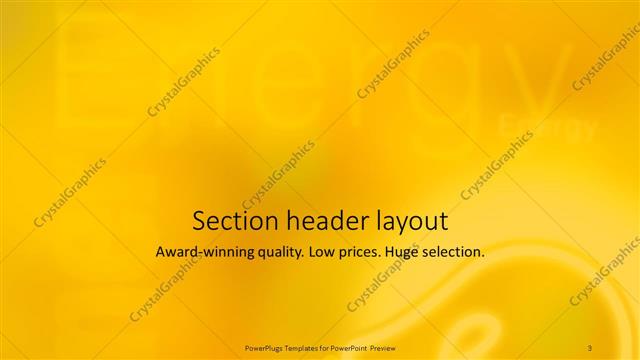 Section Header presentation slide layout