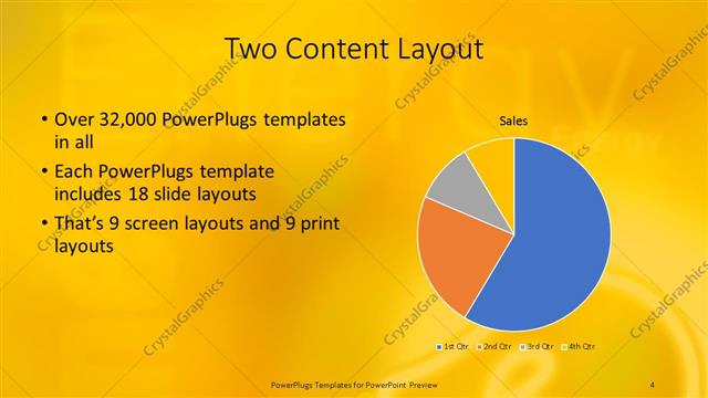Two Content presentation slide layout