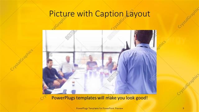 Picture with Caption presentation slide layout