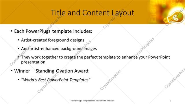 Title and Content presentation slide layout