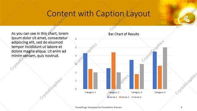 Content with Caption presentation slide layout