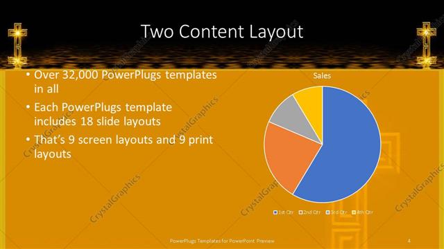 Two Content presentation slide layout