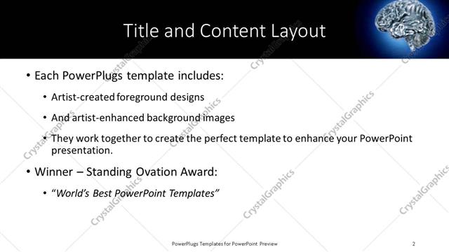 Title and Content presentation slide layout