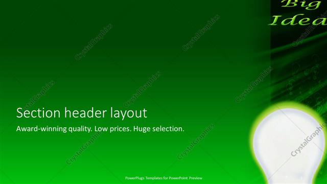 Section Header presentation slide layout