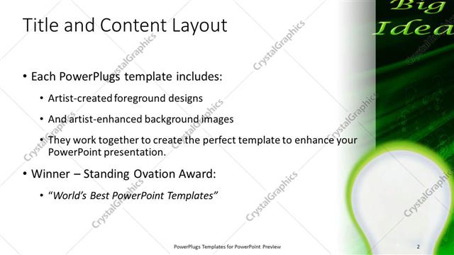 Title and Content presentation slide layout