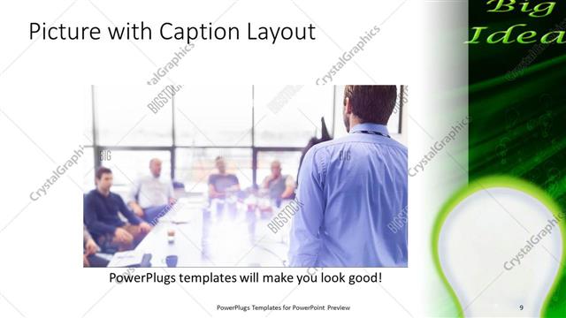 Picture with Caption presentation slide layout