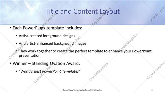 Title and Content presentation slide layout