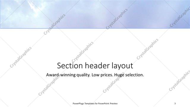 Section Header presentation slide layout