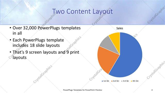 Two Content presentation slide layout