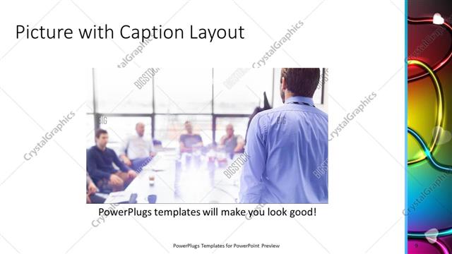 Picture with Caption presentation slide layout